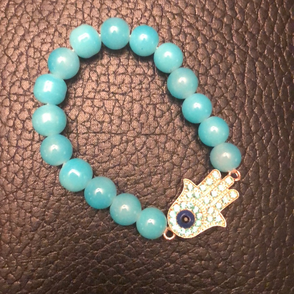 Hamsa beaded bracelet